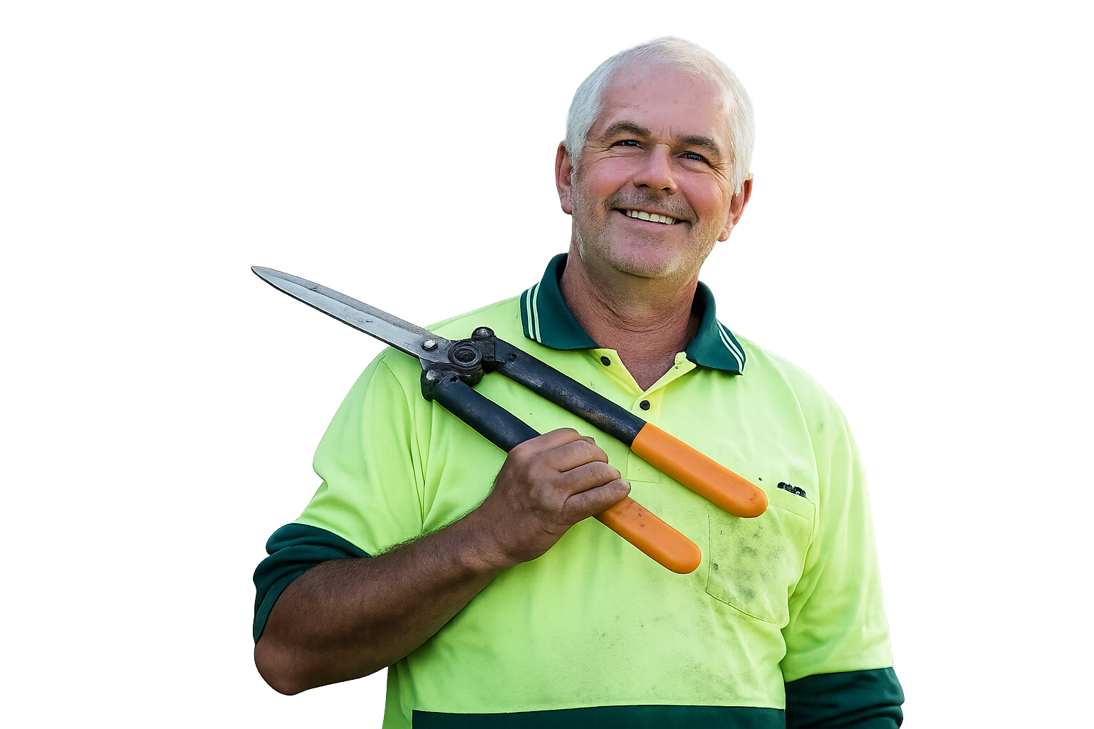 Australian Landscaper holding shears